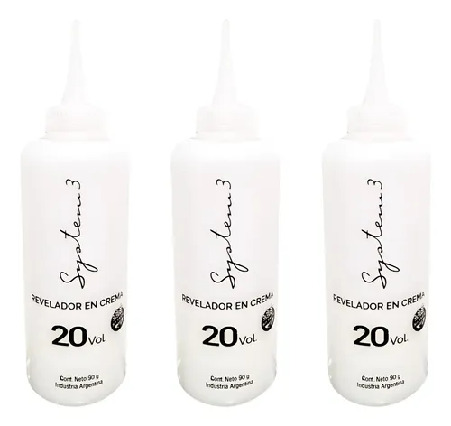 Revelador En Crema System 3 Oxidante Sin Tacc 20vol 90ml X3