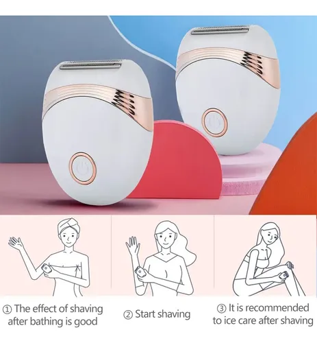 Depiladora Eléctrica Recargable Para Mujer Cuerpo Blanco