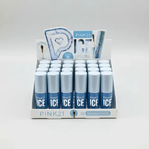 Set X 24 Brillo Labial Ice Lipgloss Efecto Frío Pink 21