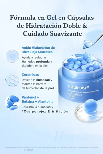 Medicube Hyaluronic Moisturizing Capsule Cream 55g Todo Tipo De Piel Día/noche