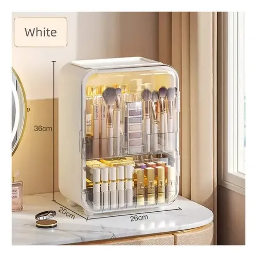 Organizador Para Maquillaje Porta Cosmeticos Con Luz Blanco