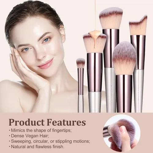 Brochas Bs-mall Makeup Brush Set 18 Pcs Premium.