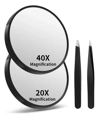 Set De Espejos Aumentadores Macaki De 3,5  Con Aumentos 10x,