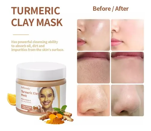 Mascarilla Facial Con Arcilla Y Cúrcuma Y Vitamina C De Ik,