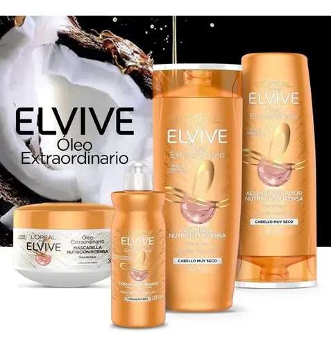 Pack Shampoo Elvive Óleo Extraordinario Coco 400 Ml