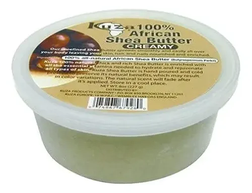 Manteca De Karité Kuza 100% Africana, Color Blanco Cremoso,