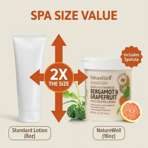 Crema Hidratante Bergamota Pomelo Nature Well 16 Oz