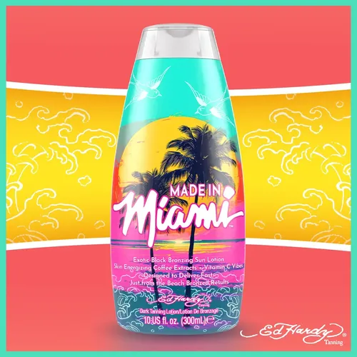 Loción Oscura Autobronceadora Ed Hardy Made In Miami, 300 Ml
