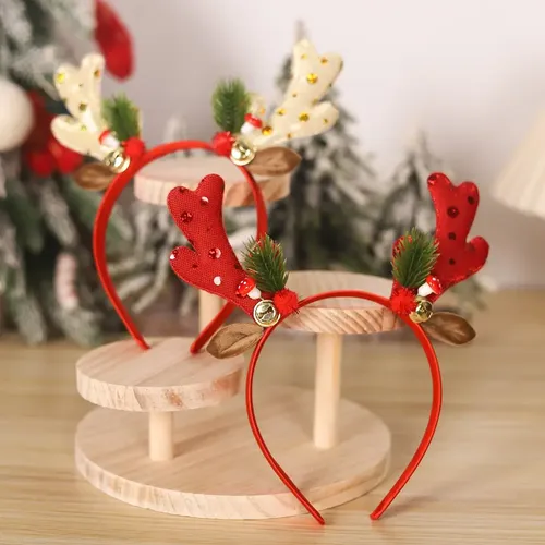 8 Diademas Navideñas For El Pelo Con Purpurina Navideña Con