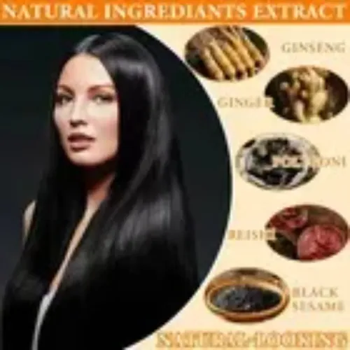 Shampoo Tinte Negro Herbal Para Cubrir Canas Y Reparar Cabe