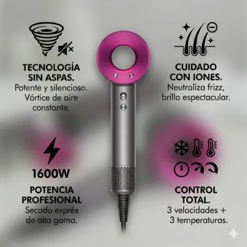 Secador De Pelo Profesional Premium 3 Velocidades Frio Calor