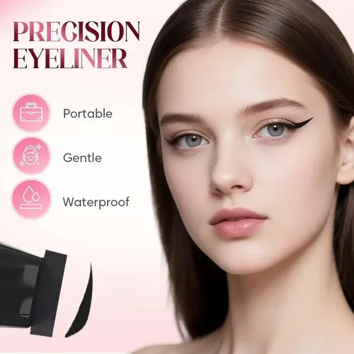 Sello De Eyeliner Plegable Reatiful 2pcs Negro Resistente Negro