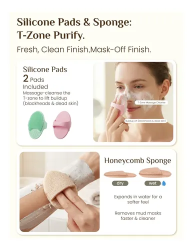 Kit Masajeador Facial Rena Chris Gua Sha Rodillo 7 Unidades