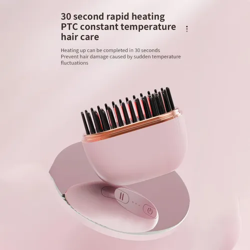 Mini Hair Straightener, Cordless Rechargeable 2-in-1 Hair