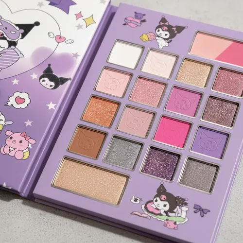 Set Maquillaje Kuromi Con Paleta Vincha Premium Polvo Hadas