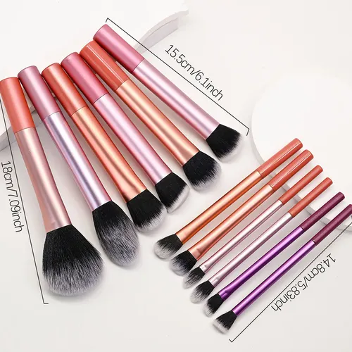 M/h Set 12 Brochas De Maquillaje Profesional Para Rostro Y