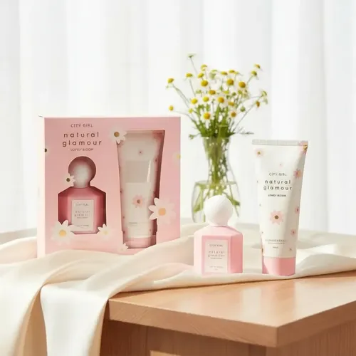 Kit Perfume Con Crema Corporal Natural Glamour City Girl