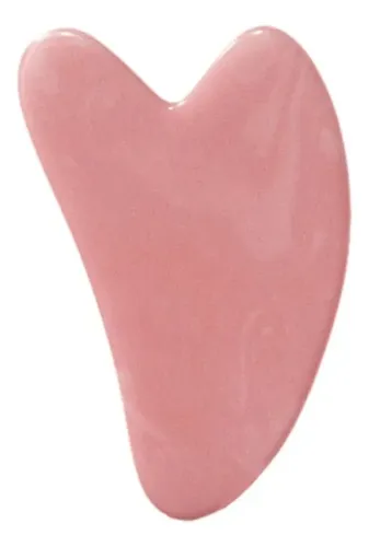 * Gua Sha Facial Masajeador Rodillo Rosa Resina Antiedad