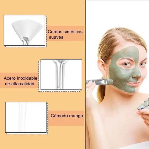 Yj Brochas Para Máscara Facial Con Abanico Suave, 20