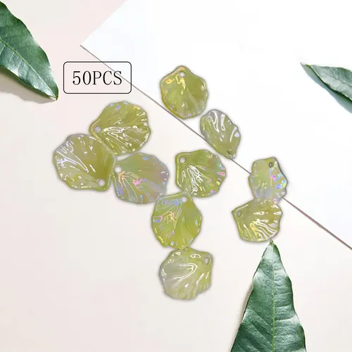 50 Uds. De Pétalos De Peonía, Pinza Para El Pelo Amarillo