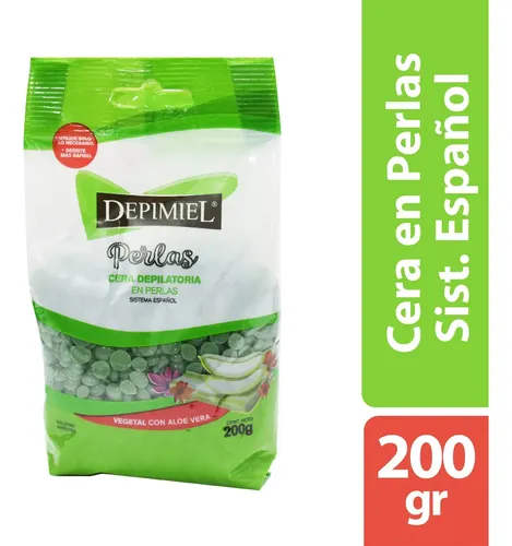 Cera Depilatoria En Perlas Vegetal 200 Gr Depimiel
