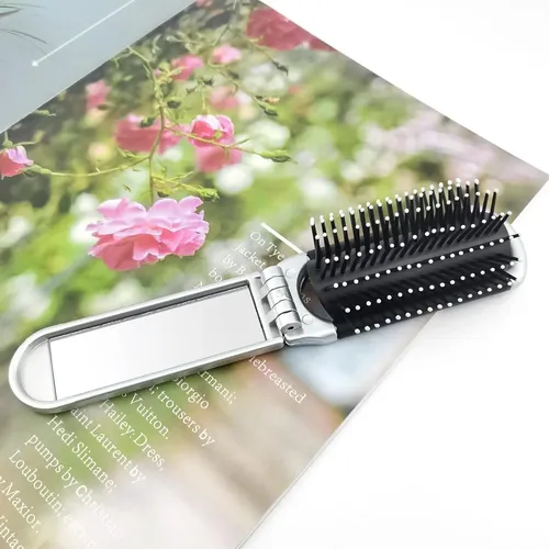 Cepillo De Pelo Plegable Blingkingdom Con Espejo 20.8 Cm