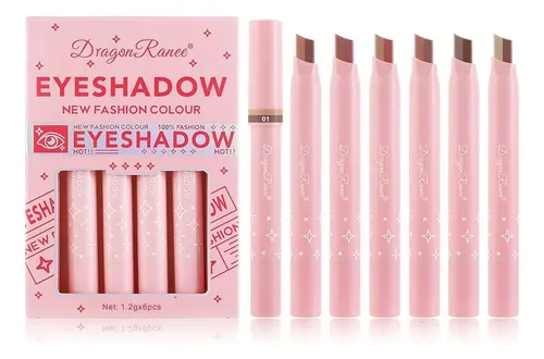 Lápices De Sombra Shimmer Mooglamor 6 Piezas Con Gradiente