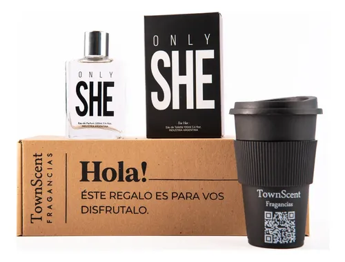 Perfume Mujer Only She Eau de Parfum 100mL Spray + Vaso Térmico Town Scent