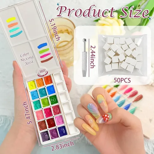 Set De Gel De Uñas 18 Colores Con Esponjas Y Herramientas