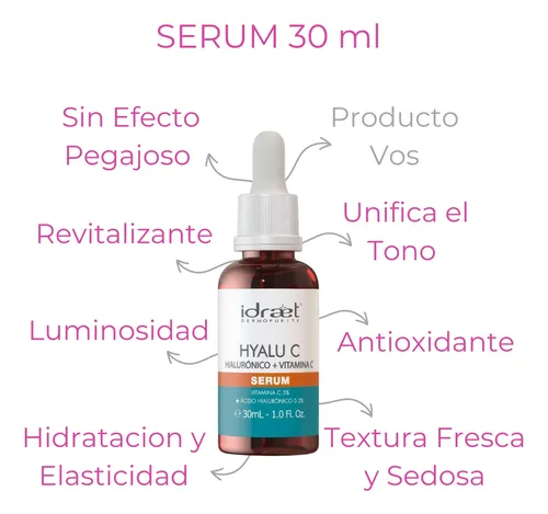 Rutina Skincare Vitamina C Gel Limpieza Serum Crema Idraet