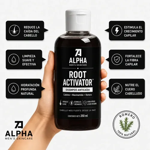 Shampoo Anti Caida Activador De Raíces Alpha For Men