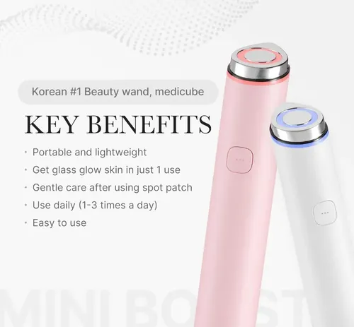 Mini Booster Pro Blanco De Medicube – Maquina Cuidado Facial Todo Tipo De Piel Día/noche