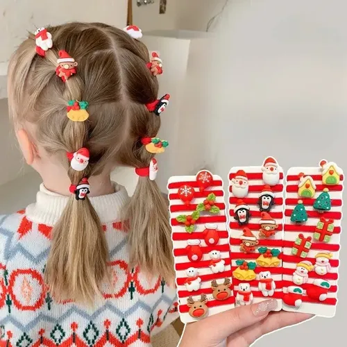 Cintas For El Pelo Navideñas Niñas Santa Reno Regalo