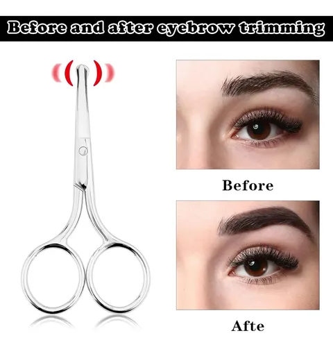 2 Tijeras De Acero Inoxidable Para Recortar Cejas