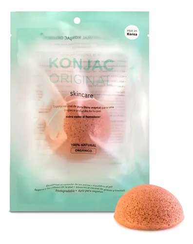 Konjac Esponja Facial Arcilla Rosa Frances Suaviza La Piel