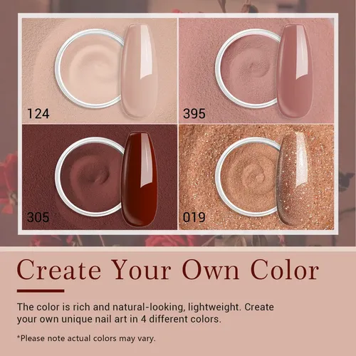 Azurebeauty Kit Dip Powder Uñas Set Base Top Coat