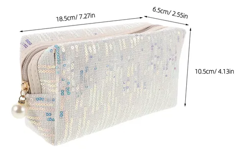 Bolsa De Lentejuelas, Bolsa Portátil De Maquillaje Con Z