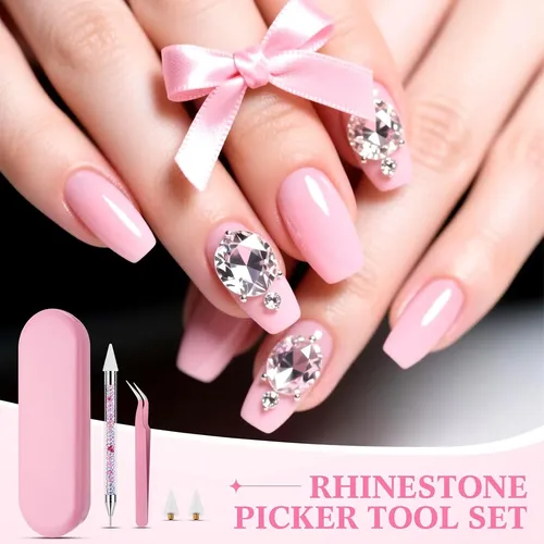 Set Para Arte En Uñas Con Pinza Y Bolígrafo Cera Colorido