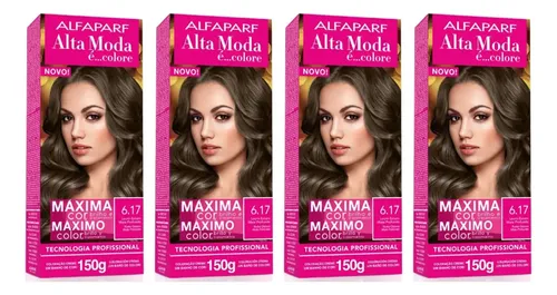 Pack Tintura En Kit Alta Moda Máximo Color 6.17