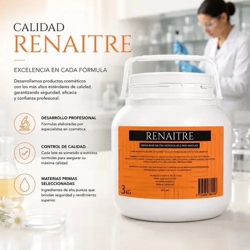 Crema Base X3kg Neutra Hidrosoluble Hidratante Spa Masajes