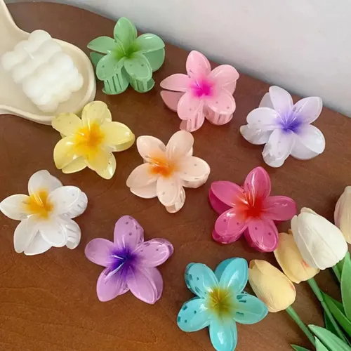A 10 Pinzas Para El Cabello Con Forma De Flor Plumeria B