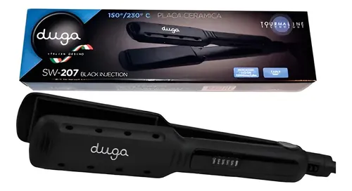 Plancha Para Cabello Humedo Y Seco Duga Profesional D207 Neg