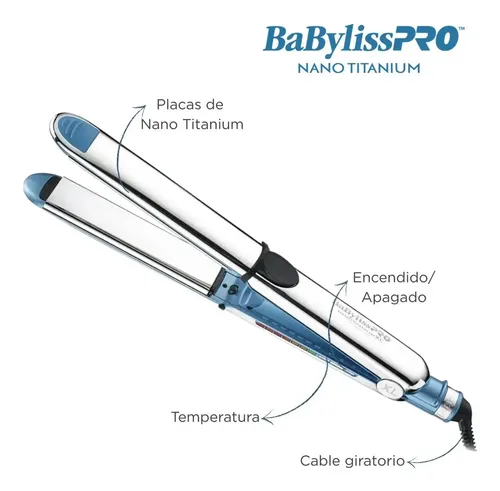 Planchita De Pelo Óptima Xl Babyliss Doble Voltaje