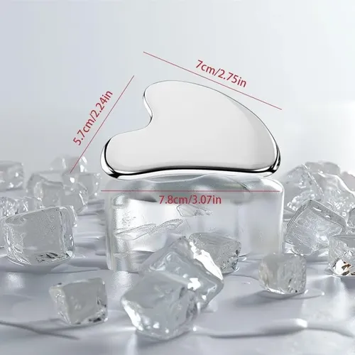 Herramienta Gua Sha Facial Acero Inoxidable Masaje Ojos