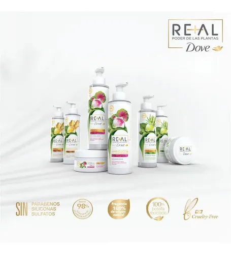 Acondicionador Dove Real Poder Plantas Purificacion X 300 Ml