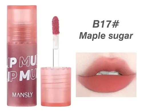 Mini Labial Liquido Mate Efecto Terciopelo Kawaii By Mansly Color Rosa B17