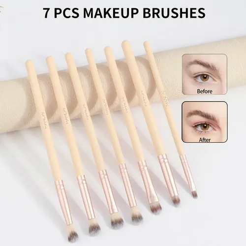Rancai Set De 7 Brochas Para Ojos Para Difuminar Detalles Ro