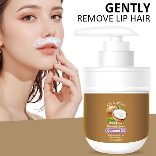 Crema Depilatoria Facial De Aceite De Coco Mulpg 104.9 Ml