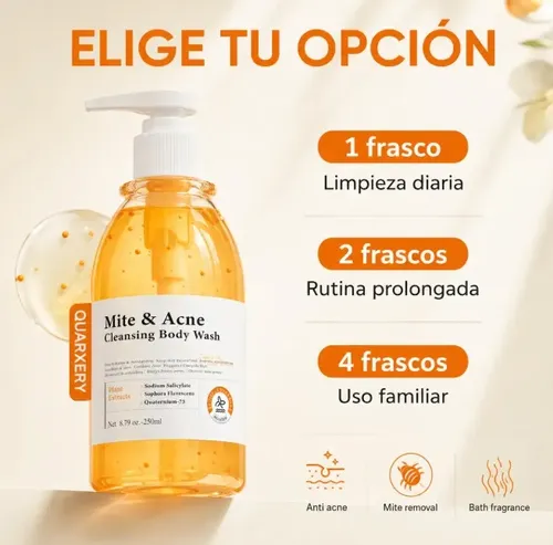 1 Jabón Líquido Corporal Antiacné 250ml Espalda