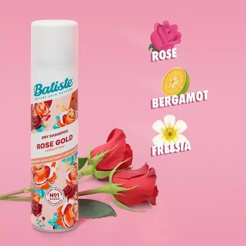 Shampoo Seco Batiste Rose Gold En Aerosol Lavado Sin Agua